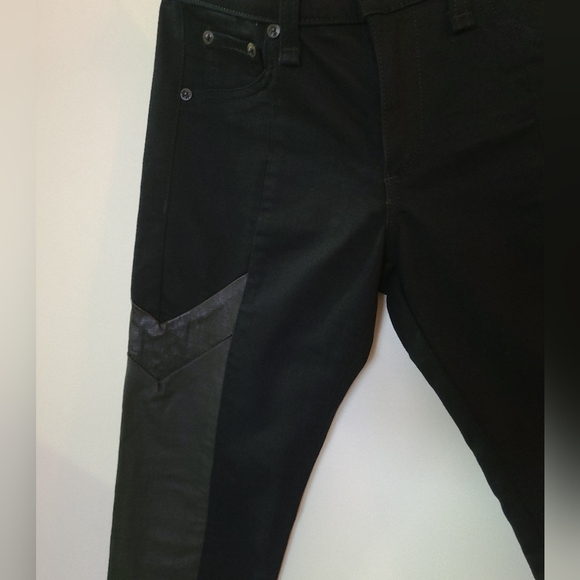 Rag and Bone - Two-tone Denim with Leather Detail - Size 27 - Picture 6 of 11